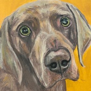 Weimaraner Original Painting